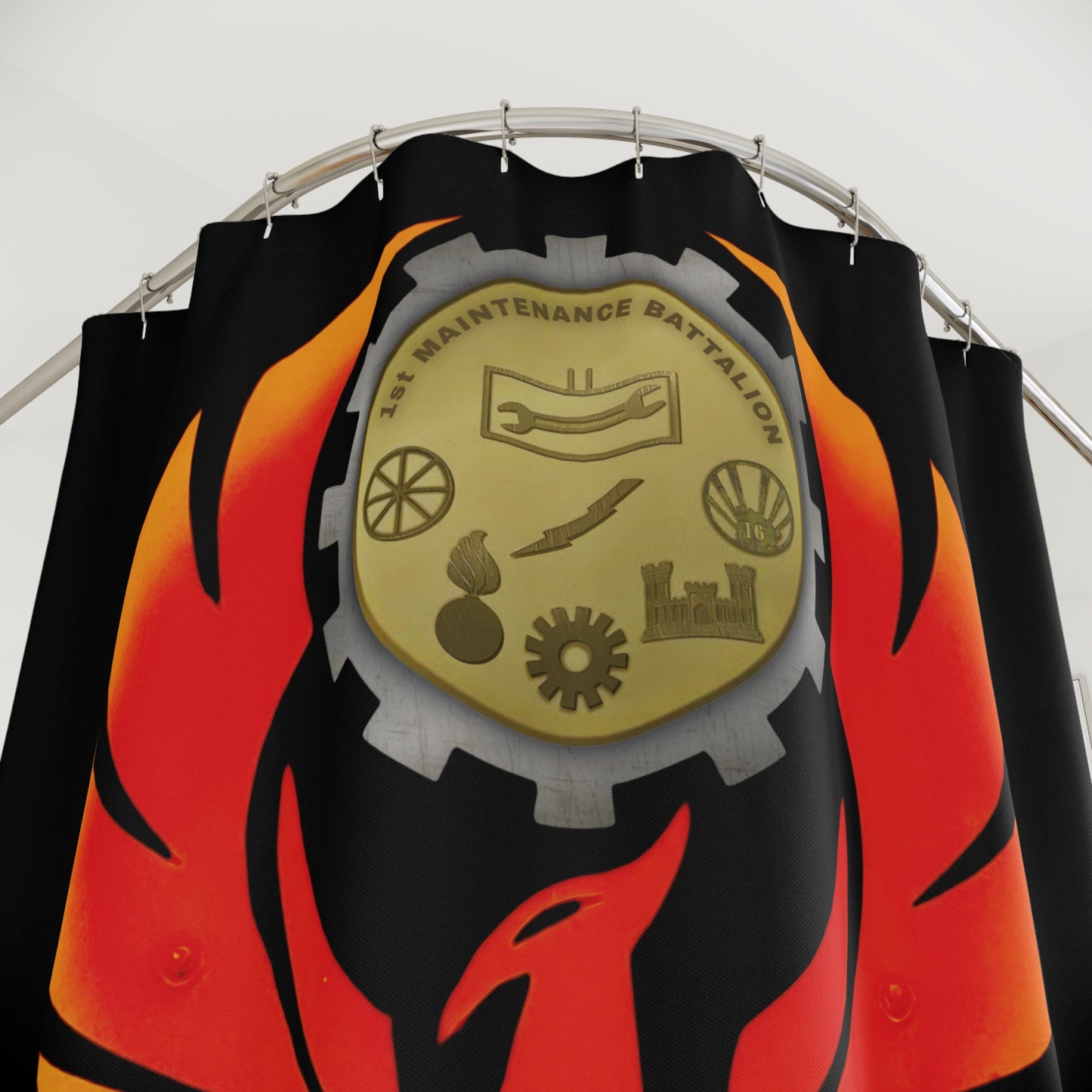 1st Maintenance Bn "Phoenix" Shower Curtain