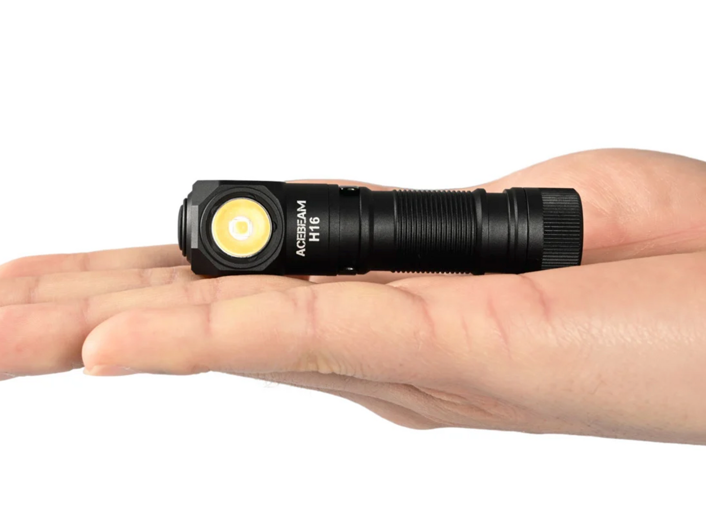 Acebeam H16 Right Angle Flood Headlamp / Flashlight AA / 14500 ( Includes USB-C 14500 Rechargeable Battery )