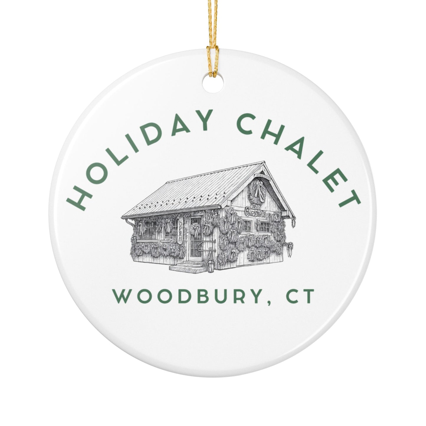 Chalet Ceramic Ornament