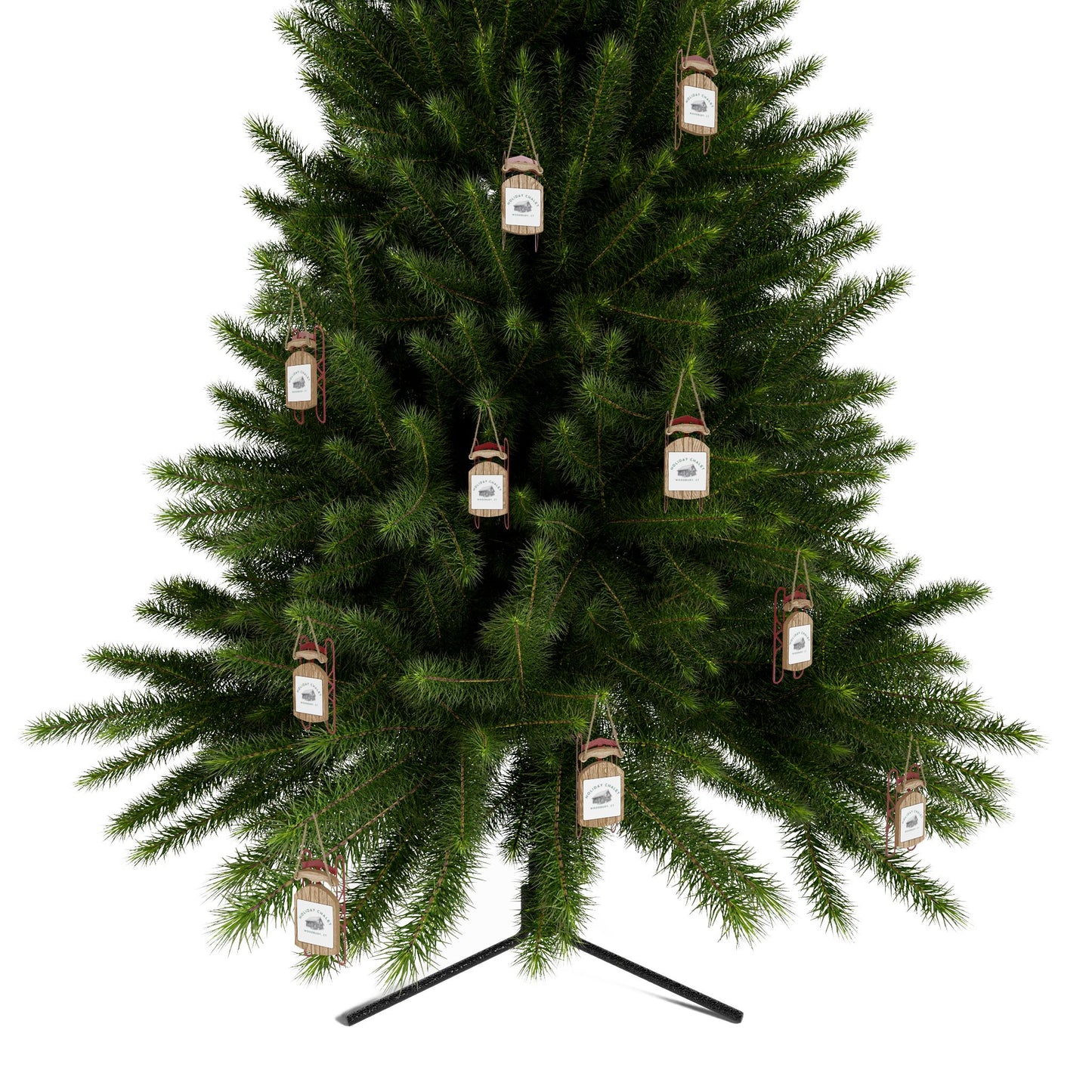 Chalet Sled Ornaments