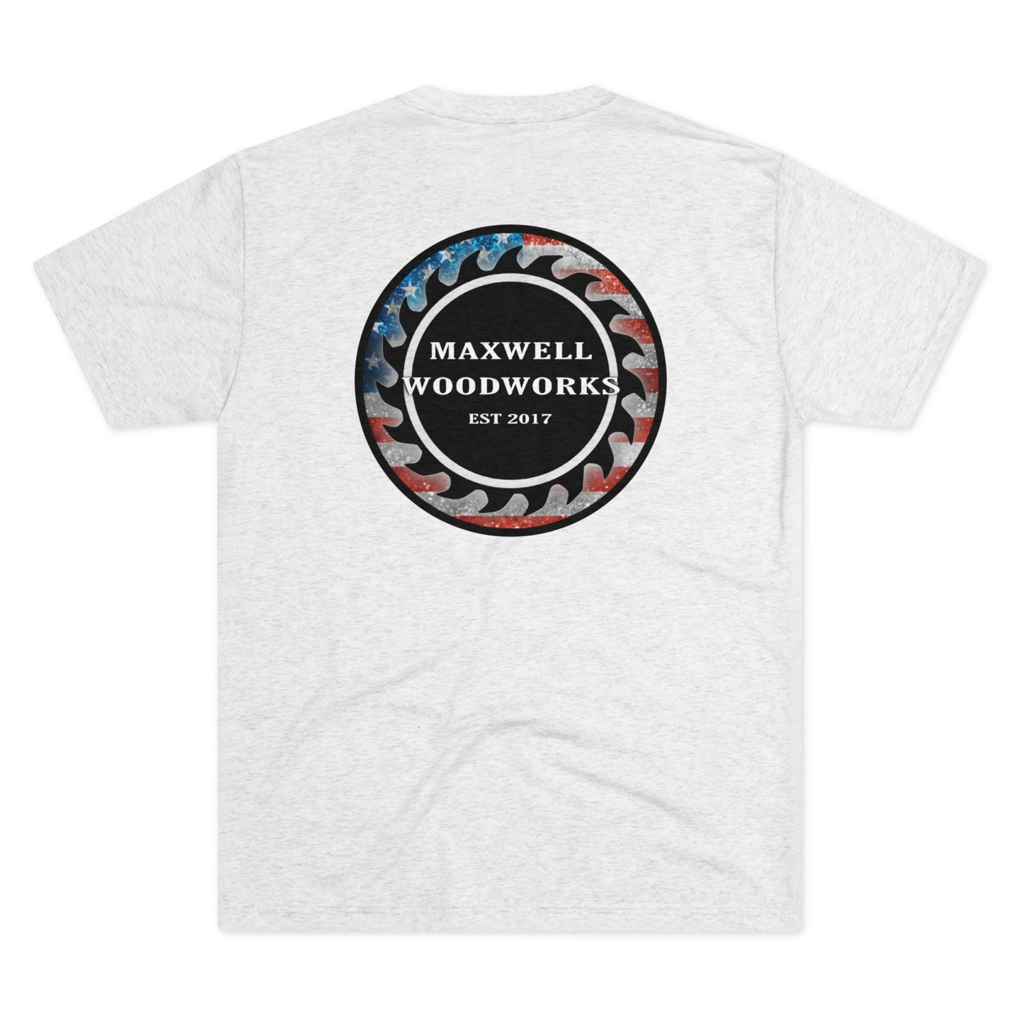 Maxwell Woodworks Tri-Blend Crew Tee RWB