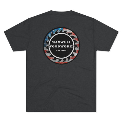 Maxwell Woodworks Tri-Blend Crew Tee RWB