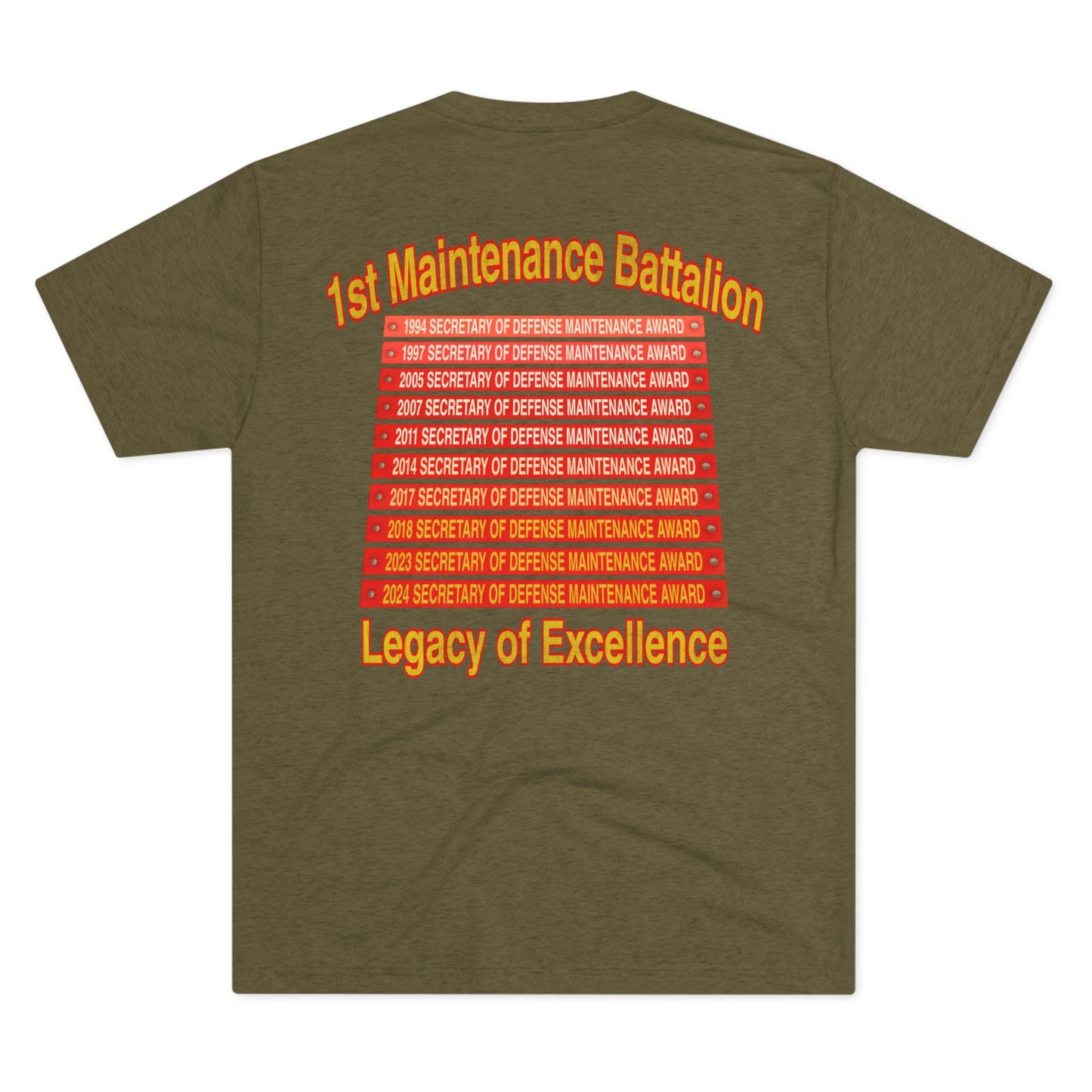 1st Maintenance Battalion "Legacy" Tri-Blend PT Shirt