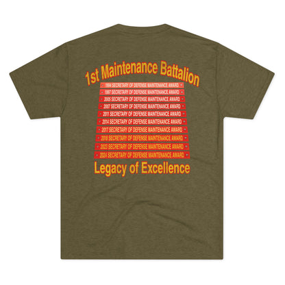 1st Maintenance Battalion "Legacy" Tri-Blend PT Shirt