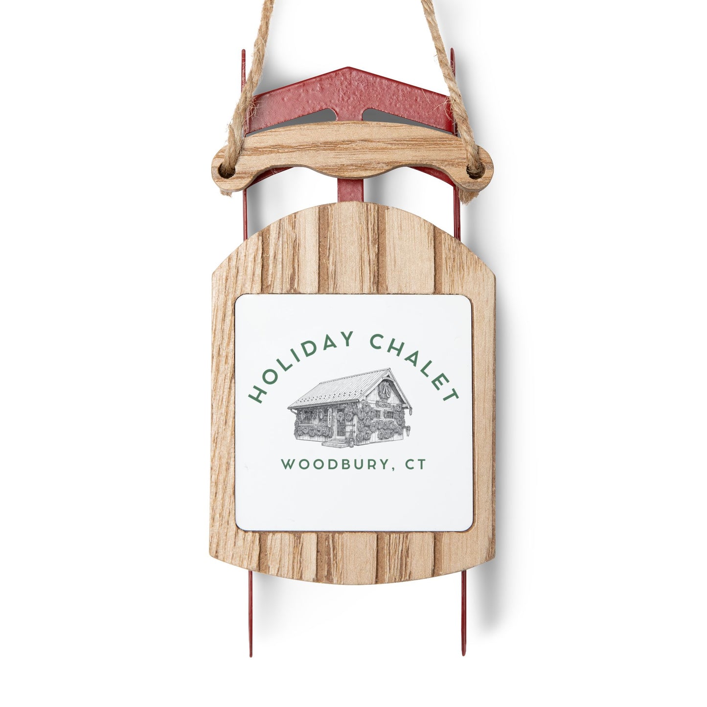 Chalet Sled Ornaments