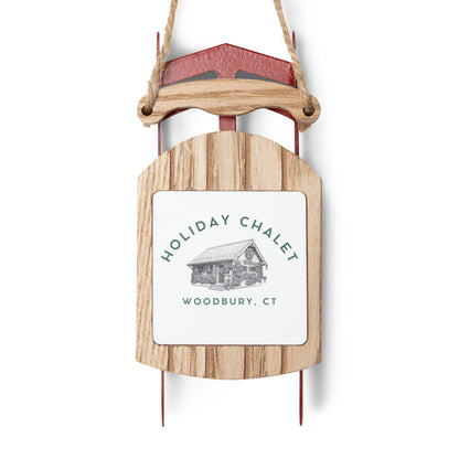 Chalet Sled Ornaments