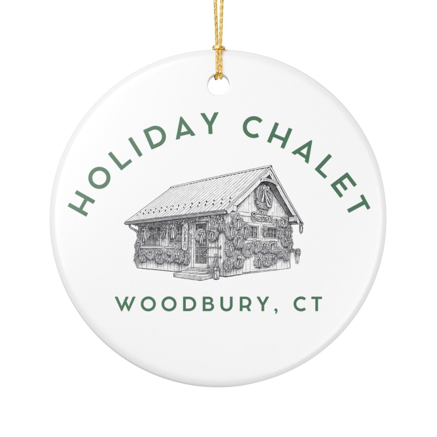 Chalet Ceramic Ornament