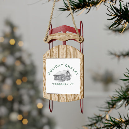 Chalet Sled Ornaments