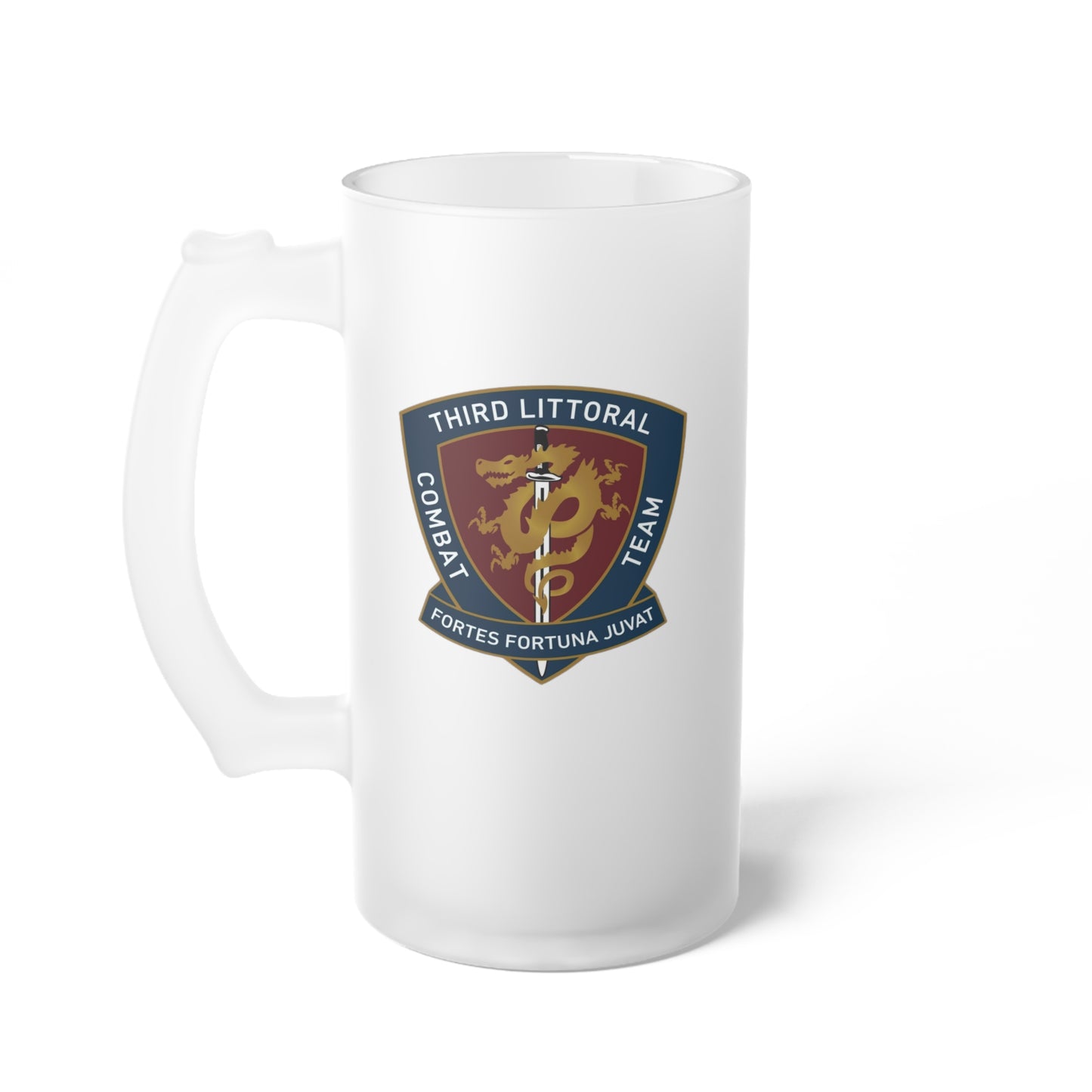 3d LCT Frosted Glass Beer Mug