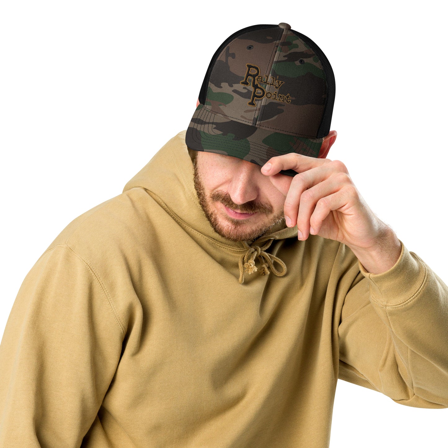 Rally Point Camouflage trucker hat