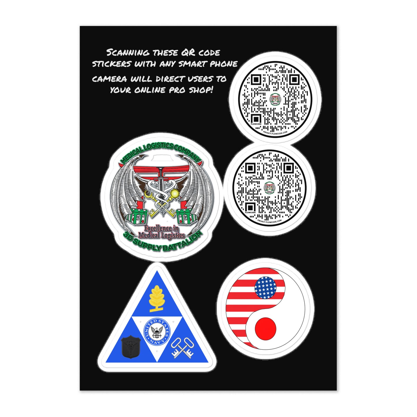 MedLog Oki QR Sticker sheet