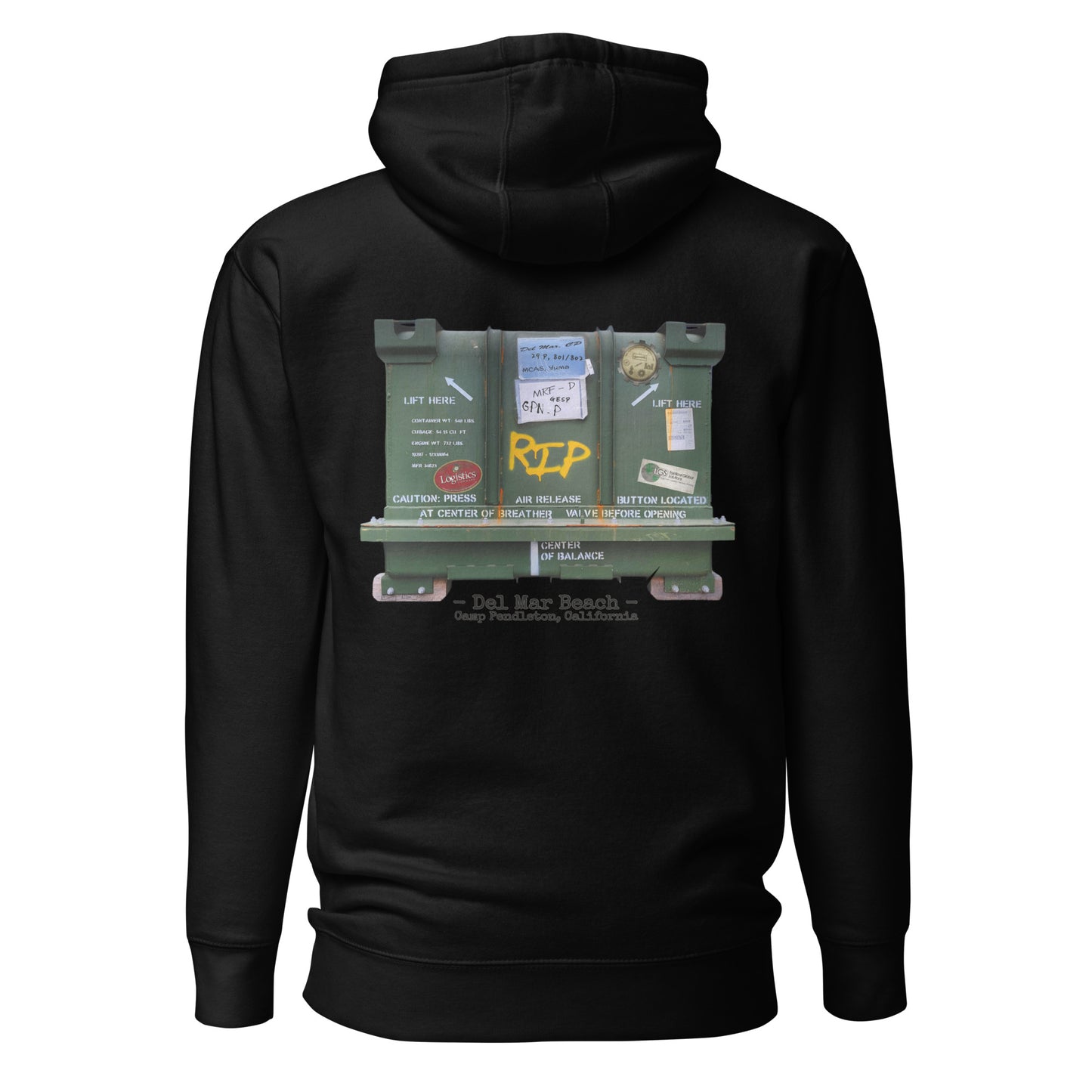 Del Mar RIP Engine Can Hoodie