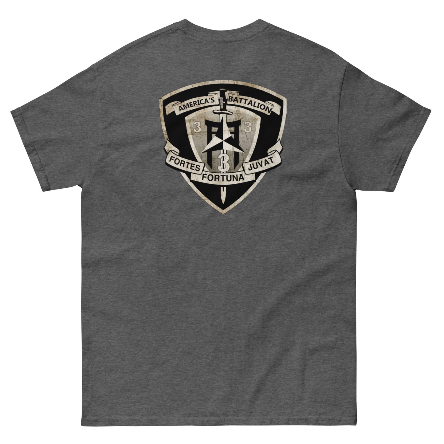 America's Battalion Distressed Tee BW