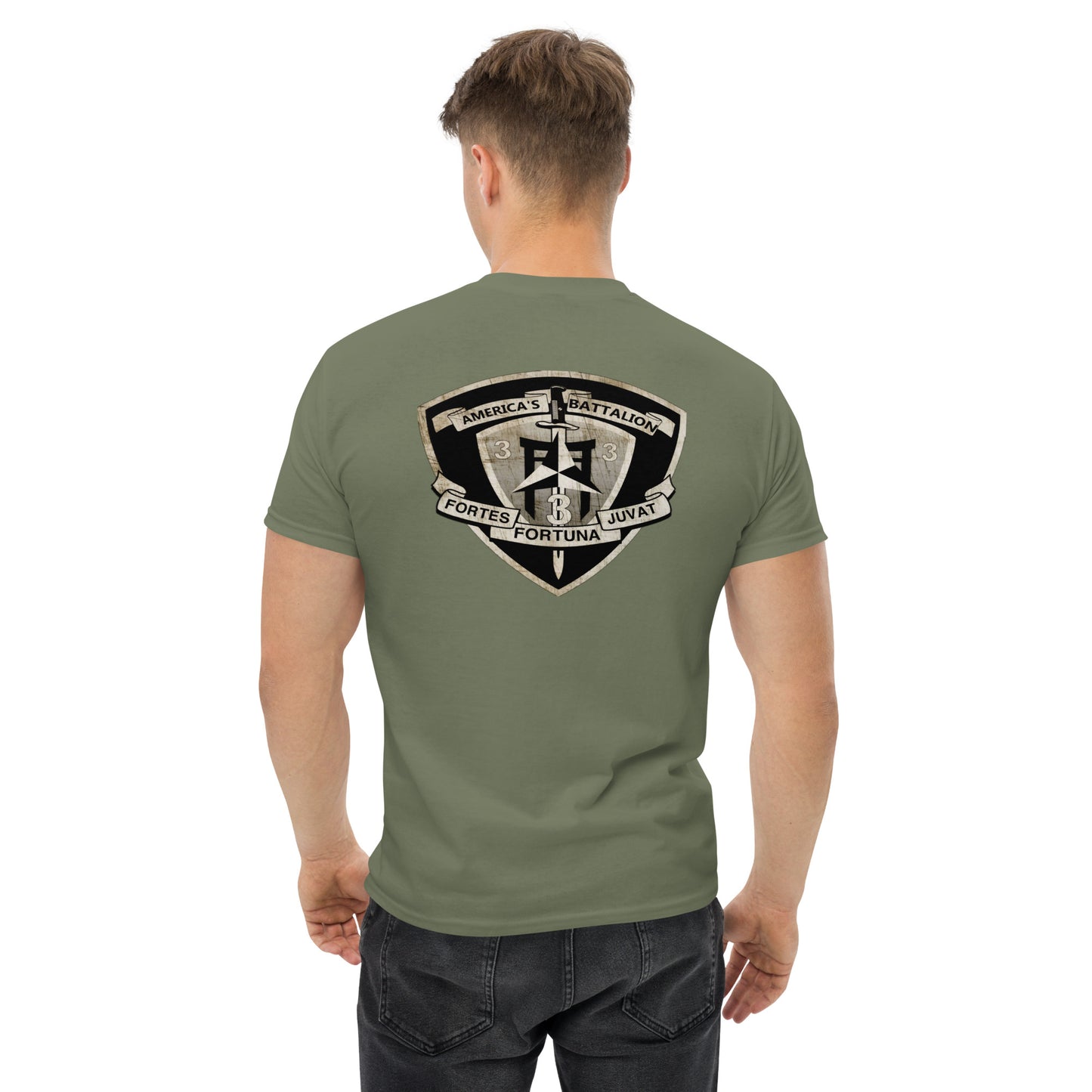 America's Battalion Distressed Tee BW